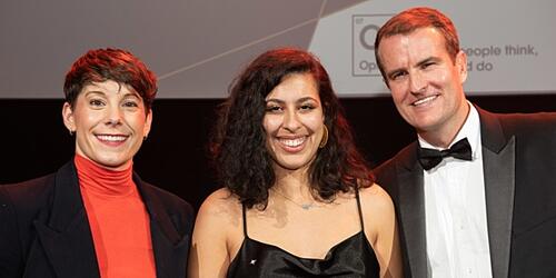 Beatriz Molina Sanchez receiving her award